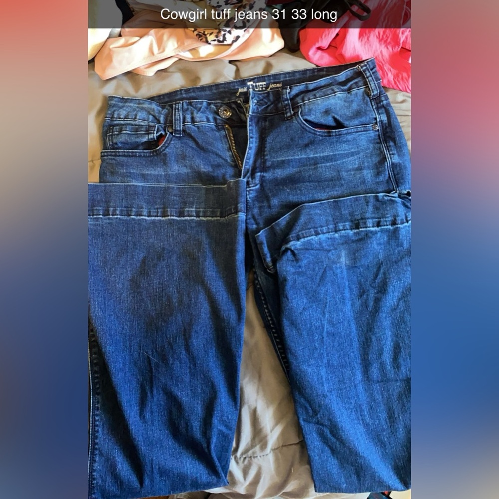 Cowgirl tuff jeans size 31x33 long